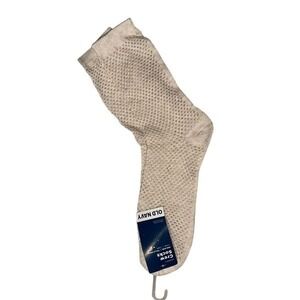 NEW WITH Tags ~ OLD NAVY CREAM/TAN socks ONE SIZE STYLE SOCKS Funky Socks-GREAT